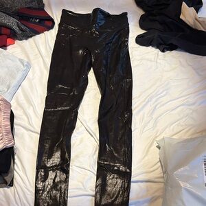 SPANX Shiny Black Leggings